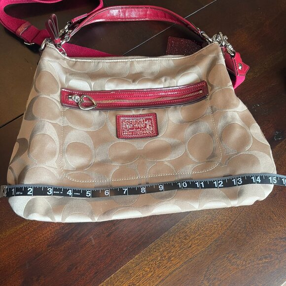 Coach Signature Poppy Daisy 2 Way Shoulder Bag - Picture 8 of 9